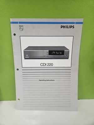Vintage Philips CD-i model CDI220 Operating Instructions Owners Manual