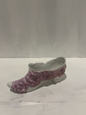 Vintage Victorian Pink Porcelain Mini Shoe Heel