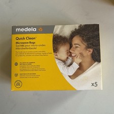 Image of Medela Quick Clean Microwave Bags Pack of 5 BPA Free. - NEW AND SEALED 