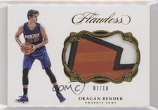2016-17 Panini Flawless Patch Gold 1/10 Dragan Bender #P-DBN Patch cb3