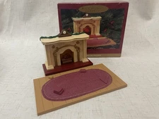 Hallmark The Bearingers Flickering Light Fireplace Christmas Table Top Display