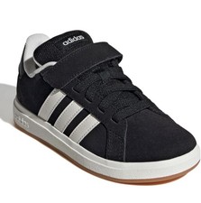 Unisex Kids Size 2 Adidas Grand Court 00s EL C Black/off White Sneakers JP5896