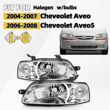 For 2004-2007 Chevy Aveo 2006-2008 Aveo5 Halogen Headlights Left Right W Bulbs