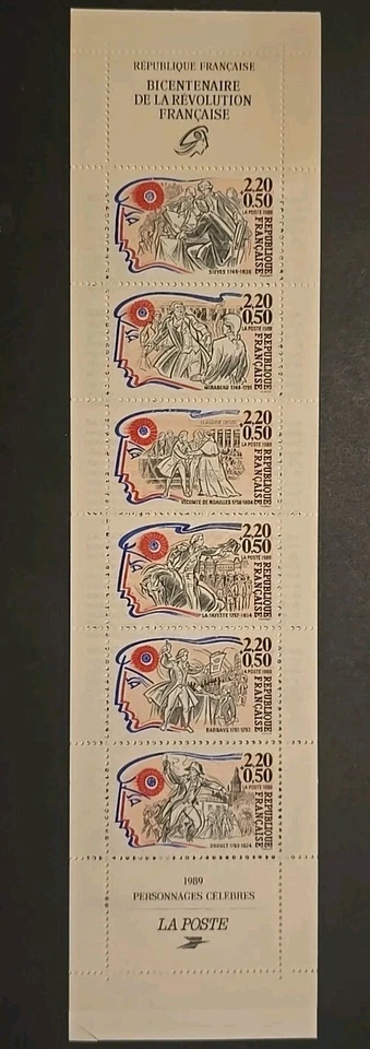 France Booklet Scott B607a Bicentenary French Revolution 1989 VF MNH Semi-Postal - Image 2 of 4