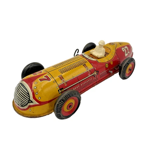 Marx Tin Lithographed Wind-Up “Mechanical Racer” #27 Working Toy Car Working