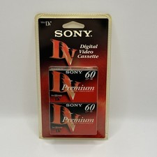 2 Pack -Cassette Sealed Sony DVM60PR2 - Mini DV Premium Digital Video 60 Min NOS