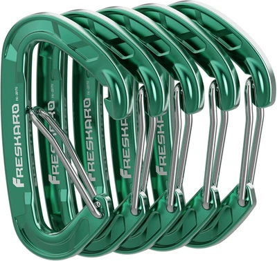 FresKaro 5Stücke Karabiner Schnellverschluss, 8kN 816kg, Schwerlast, Rostfrei un
