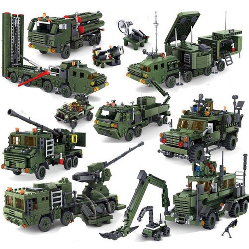 Military Building Blocks Bricks Toy Children Gift Army Camo Jeep Durable ATV DIY