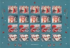 Aland Finland Christmas Bullfinchs Seals Sheet Åland Island Mint MNH 2012