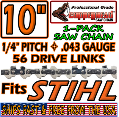 COPPERHEAD 10'' SAW CHAIN for STIHL BATTERY MSA HTA 50 66 86 POLE PRUNER 71PM3-56