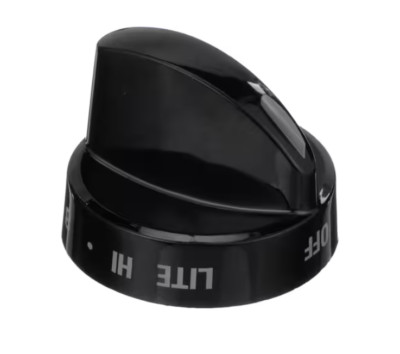 Fits Frigidaire 6U55, 3164425 Knob, Off-Lo-2-8-Hi-Lite, Black