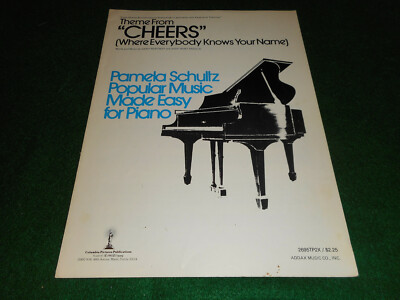 Cheers TV show theme song Cheers, where everybody Knows Your Name 1982 sheet mus
