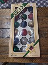 18 Vintage Rauch Pyramid Christmas Ornaments Hand Blown Glass W/Box Made in USA