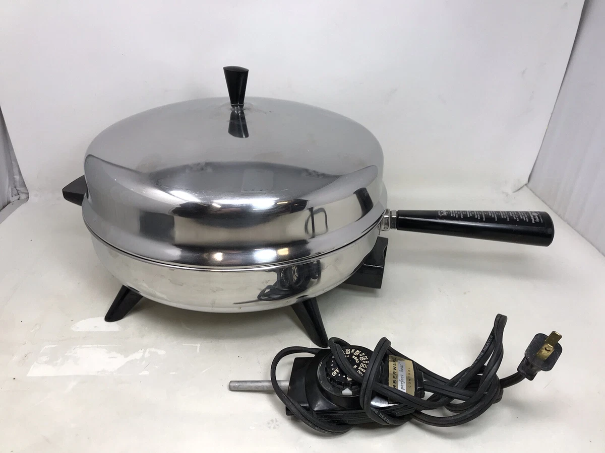 Farberware 310-B 12 Stainless Steel Electric Fry Pan Skillet Dome Lid 1250  Watt