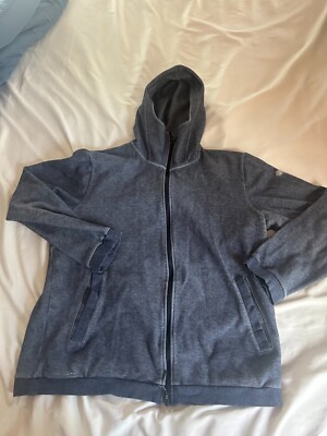 designer clothes for men used, Asics sweat jacket XL blue with hood and zipper