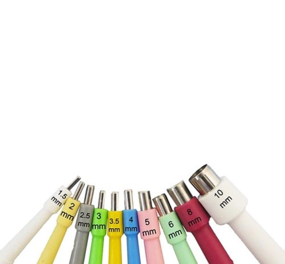 20 piezas de 10 mm desechables biopsia punzón micro dérmico cuerpo piercing estéril nuevo Foto 2 de 4