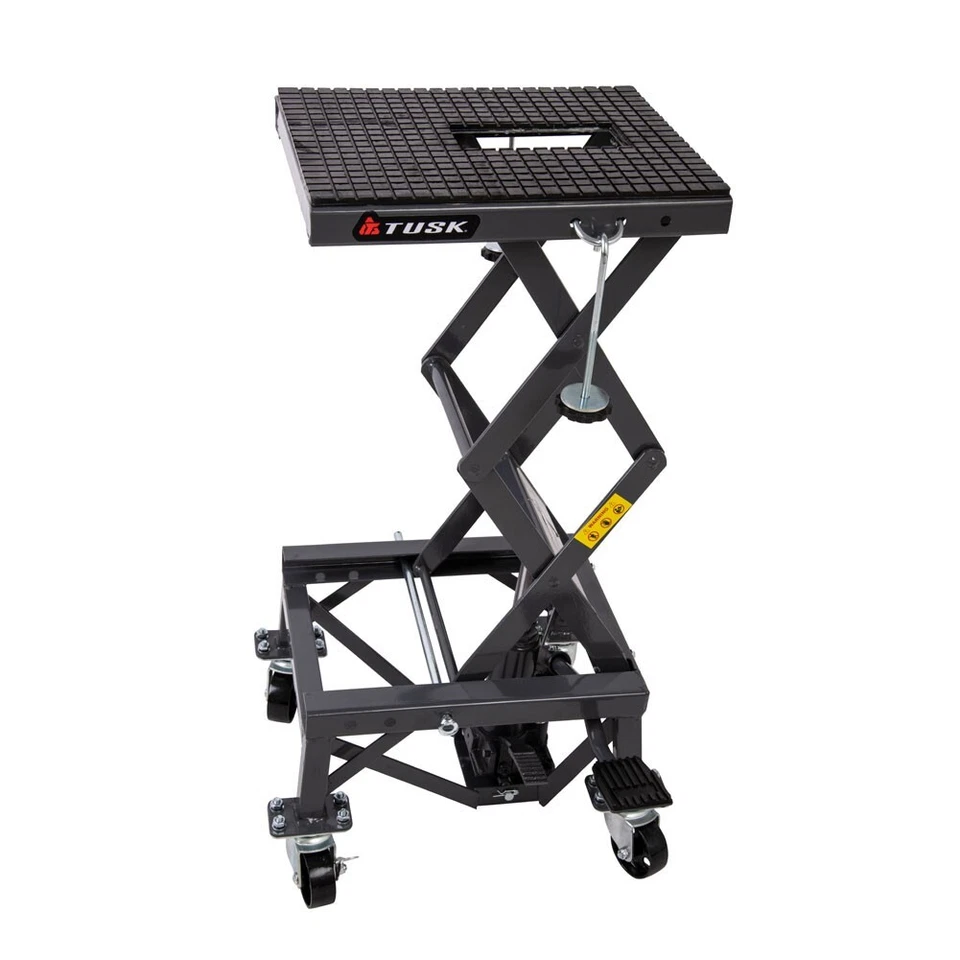 Tusk Scissor Lift Stand Adjustable, Supports 300 lb, Dirt Bike, ATV & UTV Foto 3 de 4