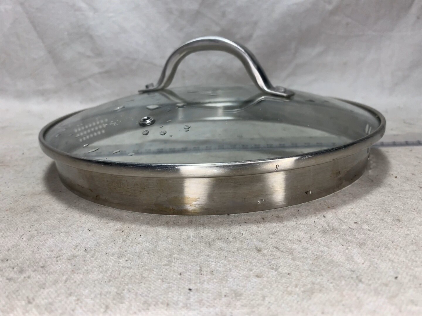 Calphalon Glass Replacement Pot Pan Strainer Lid 10 inches Rim to Rim