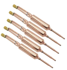 5PCS Filter Drier With Charging Valve for Refrigerant Liquid, 1/4 X 1/4  25 gram