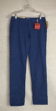 NWT Mossimo Supply Co. Blue Striped Lower Waist Straight Hip Pants Womens Size 7