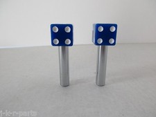 Door Lock Knobs Dice Blue 1 Pair Fits Chevy Ford Mopar Hot Rod Classic 70043