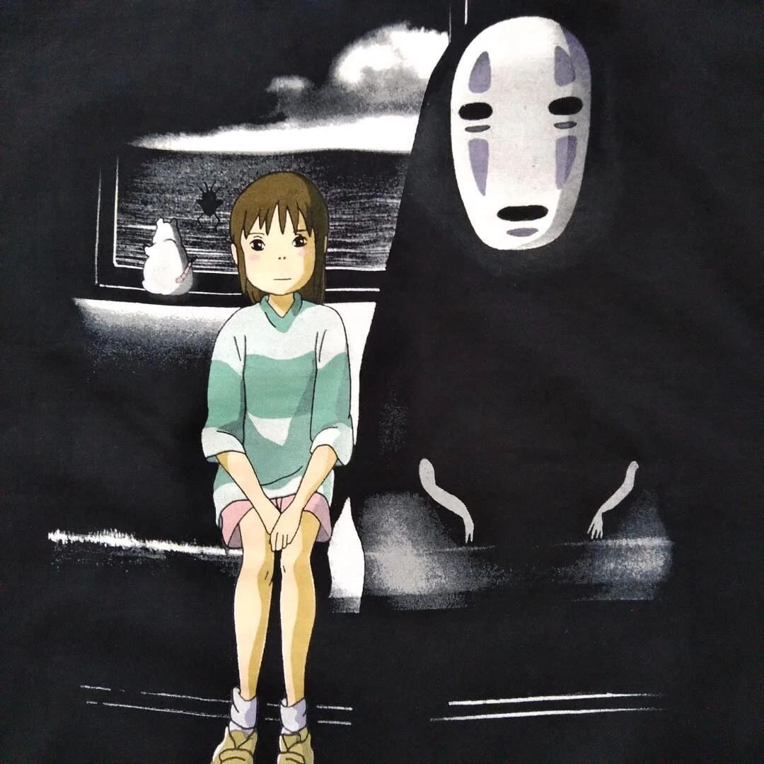 LOEWE Spirited Away Felpa con Cappuccio Zip Uomo Taglia XL Nera Studio Ghibli Anime Movie NUOVO