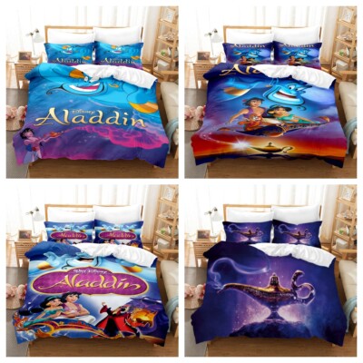 Kinder 3D Aladdin Mythos Bettbezug Set Bettwäsche Set 135x200 200x200 Geschenk