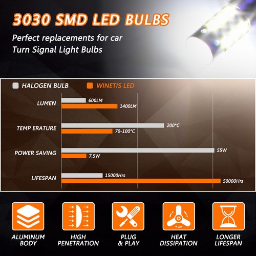 3030 880 899 LED bombilla de conducción para Chevy Corvette C5 97-04 blanca - Imagen 4 de 8