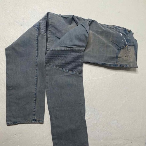 Pantaloni ginocchio Rosa Dolphin BIKER DENIM lavaggio olio a costine punto dritto jeans NUOVI 40 - Foto 7 di 8