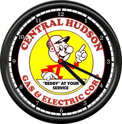 #ad Reddy Kilowatt Central Hudson Gas amp; Electric Corp Service Sign Wall Clock $26.95