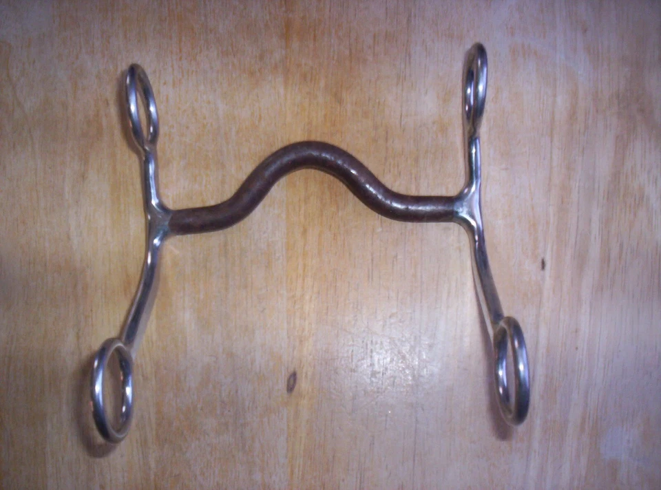 Broca de bordillo Trammell usada 5" boca de hierro dulce 6" vástagos planos Foto 3 de 4