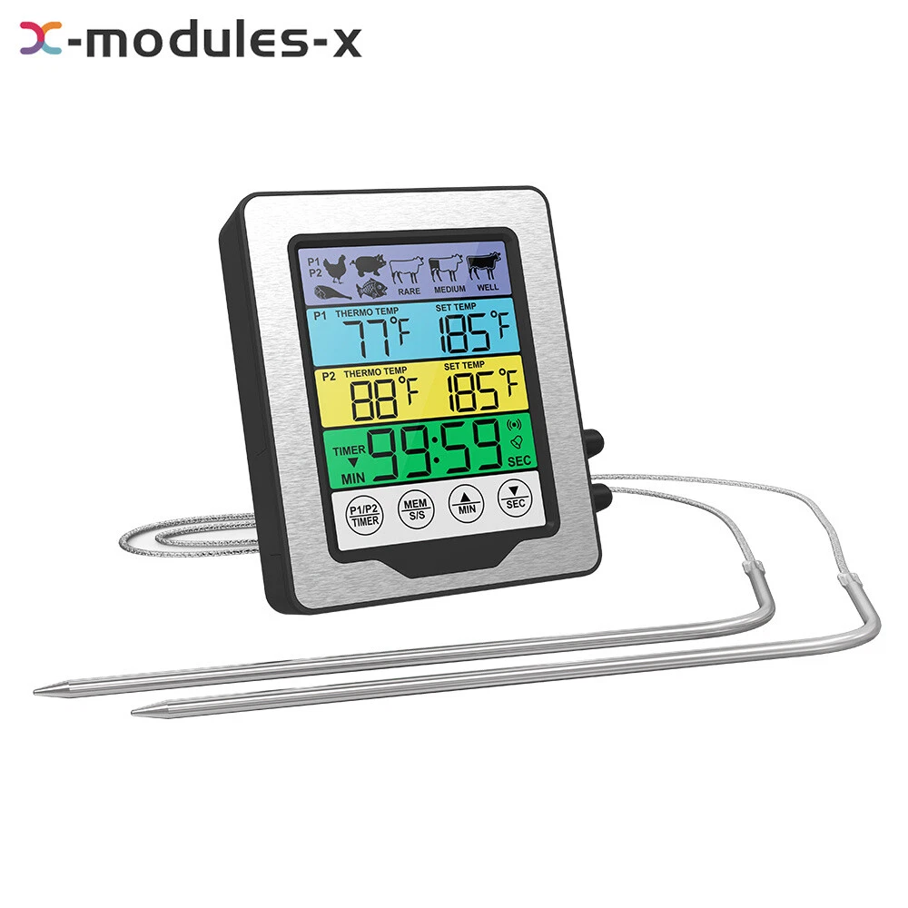 Touch Screen Backlight Dual Probes Kitchen Cooking Food BBQ Meat Thermometer New
Opens in a new wind