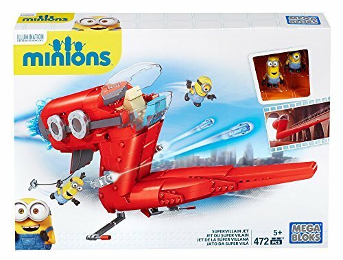 (未使用･未開封品)　メガブロック ミニオンズ 空飛ぶ悪党スーパージェット 472ピース CNF60 kmdlckf Mega block (MEGABLOKS) Minion Flying villain super jet 472