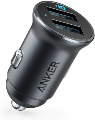 Anker PowerDrive Alloy 2 Metal Dual USB Car Charger 24W 4.8A Charging for Phone