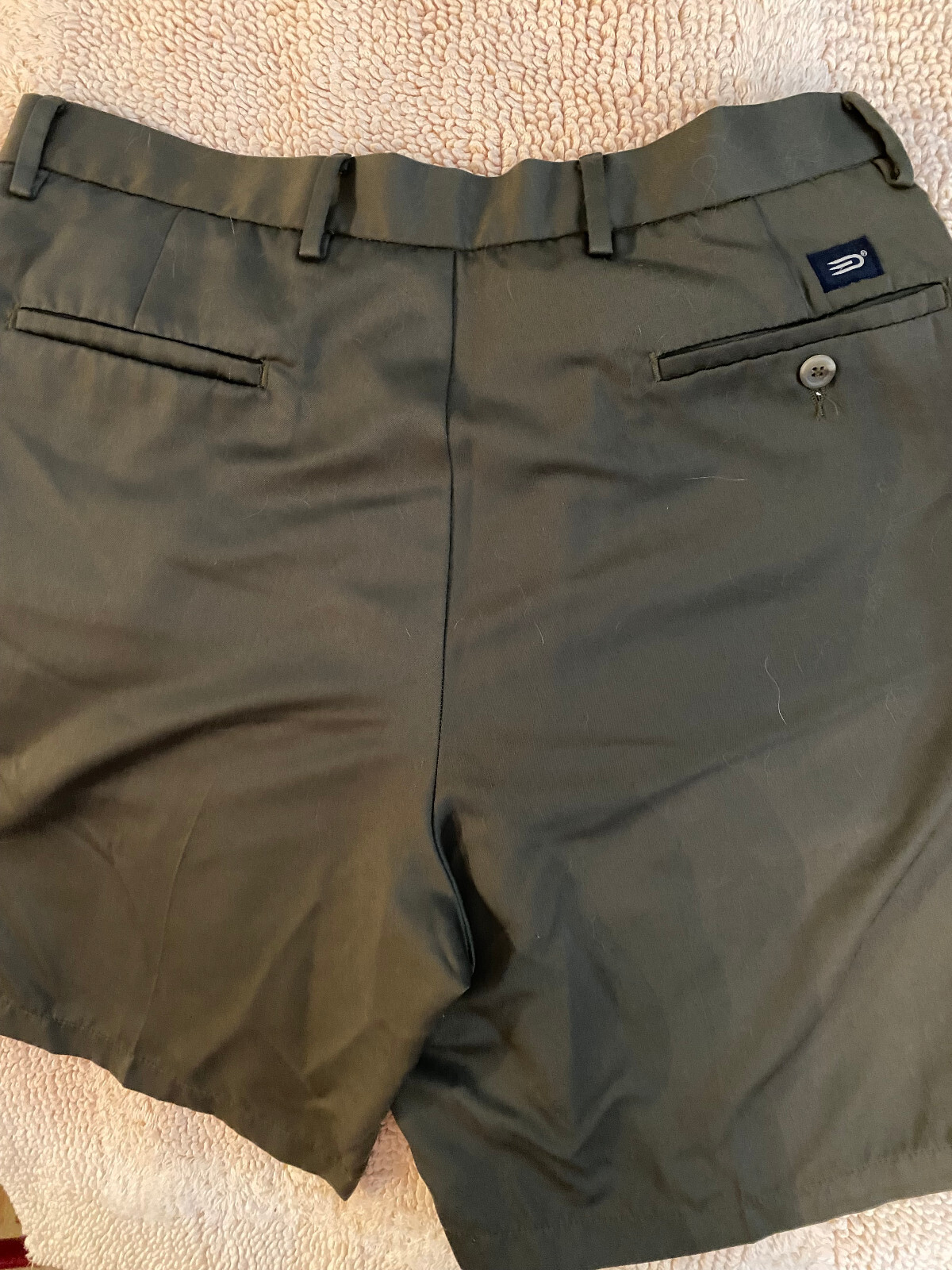 Dockers Golf Shorts Mens 34 Olive Green Chino Pleated Front Excellent