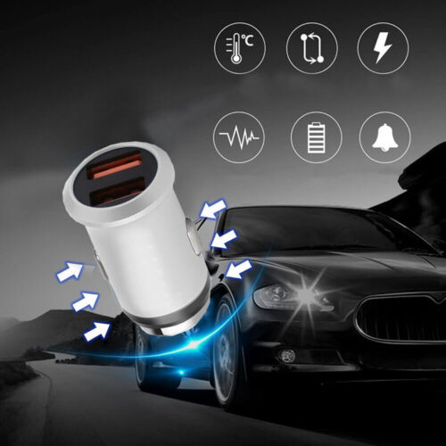 2-Port USB Fast Charging Rapid Car Charger Adapter For iPhone Android LG Samsung - Picture 3 of 11
