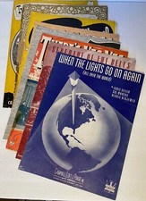 Vintage Sheet Music Lot of 8 1910s to 1940s
