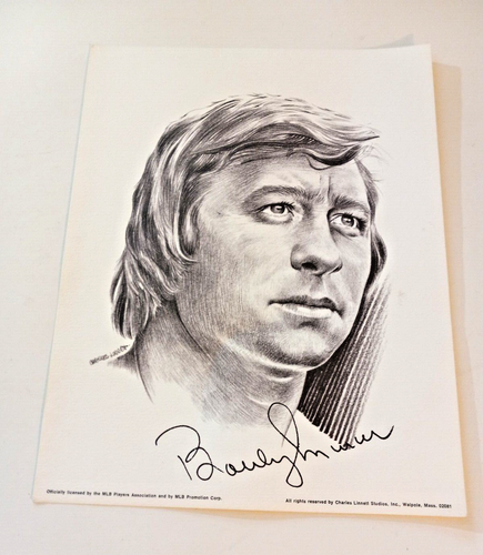 Charles Linnett MLB Bobby Murcer 8.5 x 11 Photo with Facsimile Autograph