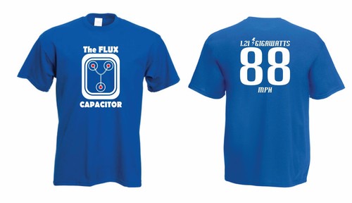 BACK TO THE FUTURE T SHIRT  Delorean FLUX CAPACITOR T-Shirts Mens Marty McFly - Picture 6 of 13