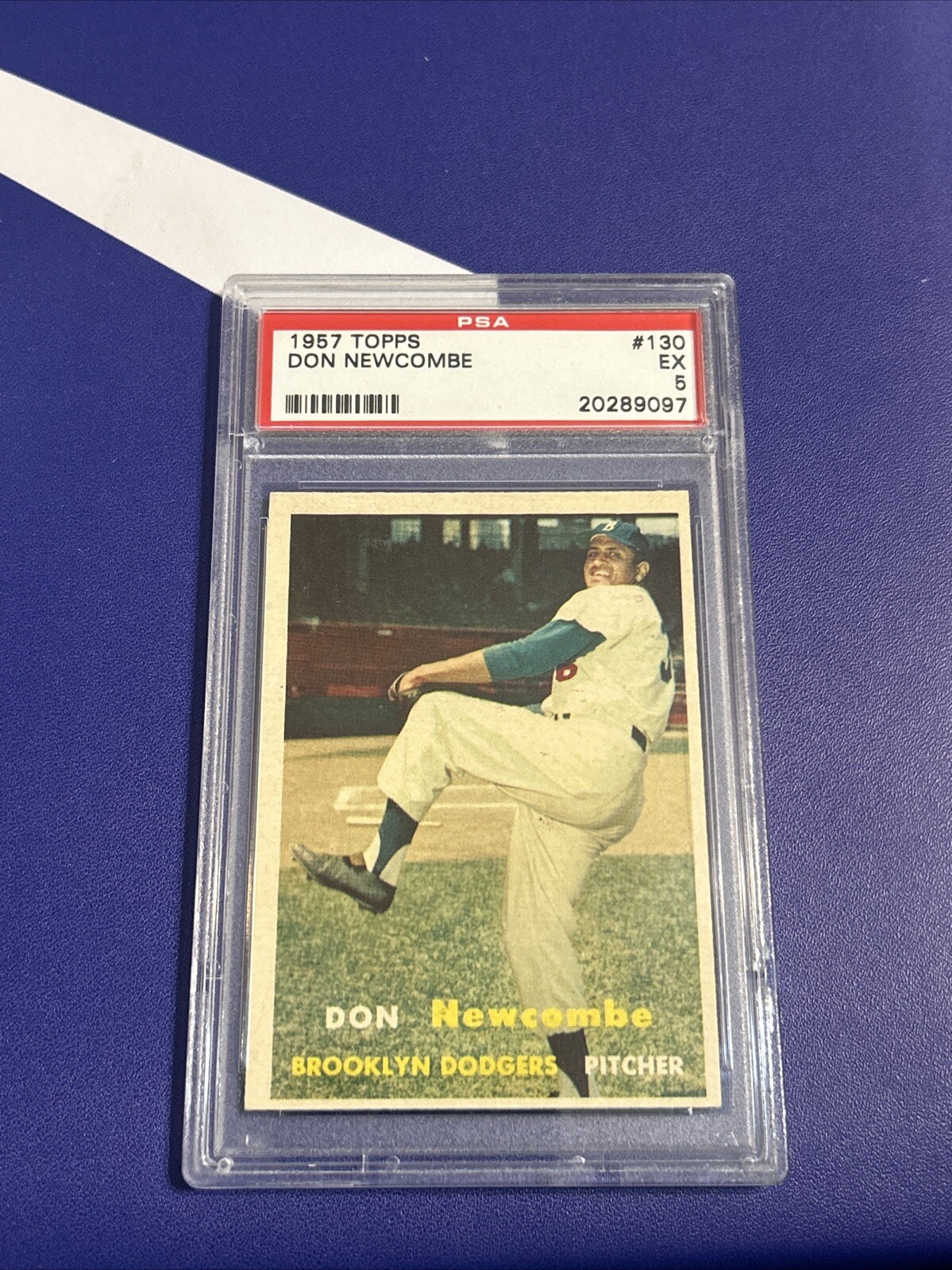 1957 Topps - Don Newcombe #130 PSA EX 5  Brooklyn Dodgers