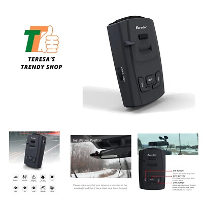 Compact KARADAR S360: Advanced Radar Detector with LaserEye & False Alerts!