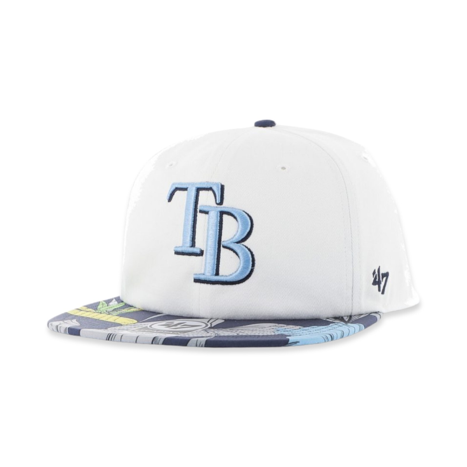 Men’s Hurley X ’47 Tampa Bay Rays White Captain Snapback Adjustable Hat