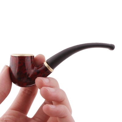 Mini Portable Boss Small Pipe Resin Curved Simple Practice Pipe Smoking Set