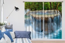 3D Forest Cool Water G8178 Photo Blockout Curtain Fabric Window Erin 2023