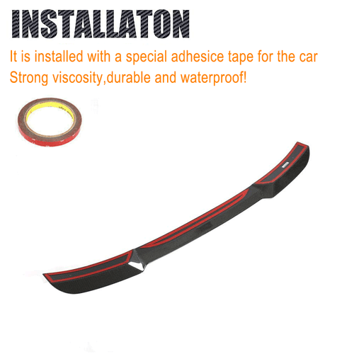 For Ford Mustang Dark Horse 2024UP Real Carbon Fiber Rear Roof Spoiler Top Wing - Picture 9 of 11