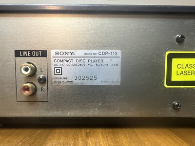 ＊現状品 CDの歴史がここから始まった。ソニーが作った普及の名機 CDP-11S VINTAGE SONY CDP-11S CD PLAYER | eBay