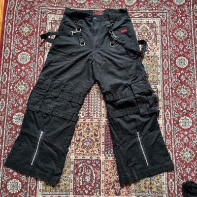 Vtg TRIPP NYC M Pants Mens Goth Raver Baggy Wide Leg Black