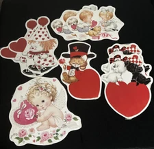 8 Pc Set Moorehead Valentines Day Easter Spring Angles Clown Dog Cat Die Cut Lot