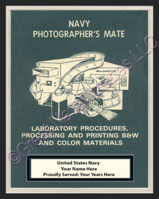 PHOTOGRAPHER'S MATE Rate Print 4 Personalized on Canvas US Navy Veterans