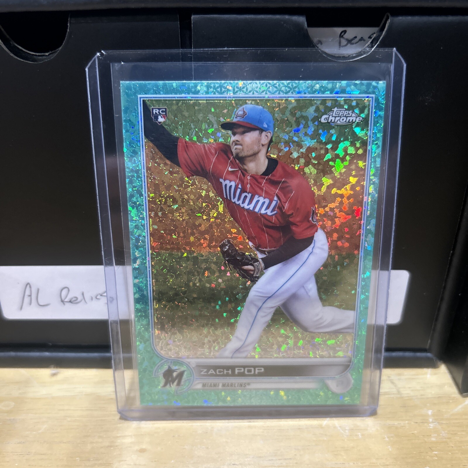 2022 Topps Chrome - Aqua Mini-Diamond Refractor #41 Zach Pop /199 (RC)